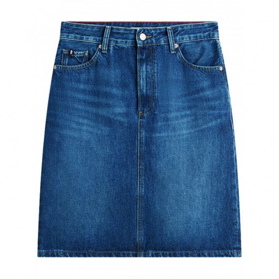 TOMMY HILFIGER - DNM NEW DOREEN KNEE SKIRT RW - 1BJ - F|WW0WW49669/1BJ