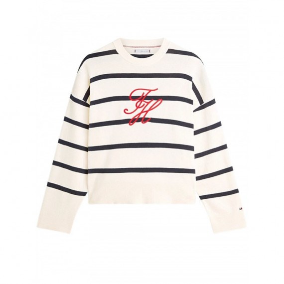 TOMMY HILFIGER - FULL NEEDLE GRAPHIC SWEATER - 0AN - F|WW0WW49768/0AN