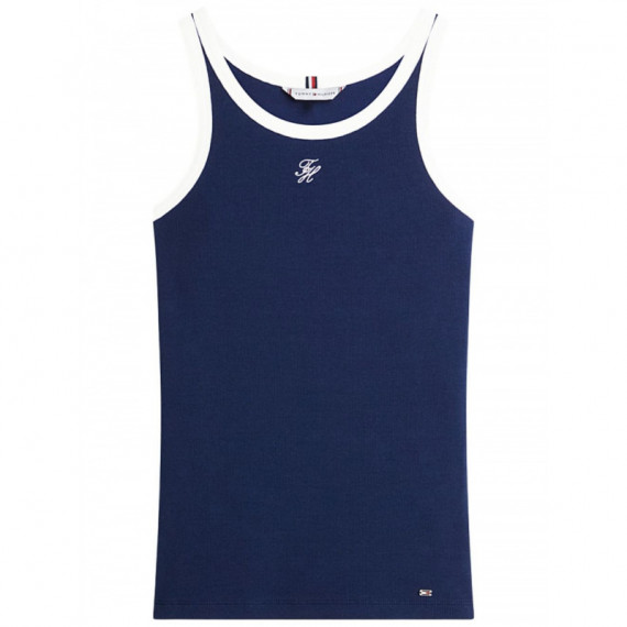 TOMMY HILFIGER - CONTRAST BIND RIB TANK - C1G - F|WW0WW48712/C1G