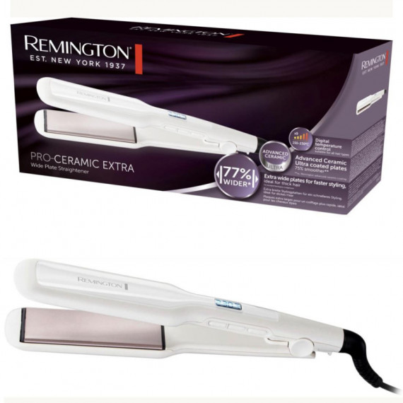 Remington S5527 Pro Ceramic Plancha de Pelo Ancha con Display DIgital