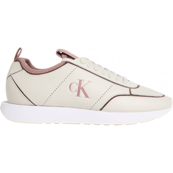 RETRO RUNNR SOCK PATCH LTH DK ECRU/BLUSH