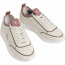 RETRO RUNNR SOCK PATCH LTH DK ECRU/BLUSH