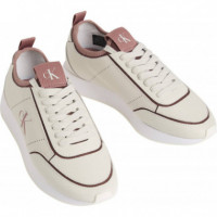 RETRO RUNNR SOCK PATCH LTH DK ECRU/BLUSH