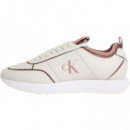 RETRO RUNNR SOCK PATCH LTH DK ECRU/BLUSH