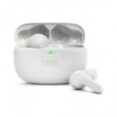 JBL Auricular Bluetooth WAVE BEAM Blanc Con Estuche de Carga ,Control Por Voz,Resistente al Agua 32H