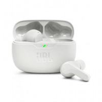 JBL Auricular BLUETOOTH Wave Beam Blanc con Estuche de Carga ,control por Voz,resistente Al Agua 32H