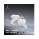 JBL Auricular Bluetooth WAVE BEAM Blanc Con Estuche de Carga ,Control Por Voz,Resistente al Agua 32H