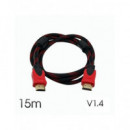 CROMAD Cable HDMI M/m 15MTRS V1.4 Eco Rojo CR0647