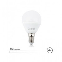 ELBAT Bombilla Led Luz Blanca 6W G45 500 Lumenes,E14 EB0495