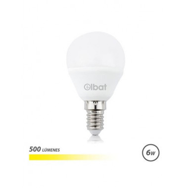 ELBAT Bombilla Led Luz Calida 6W G45 500 Lumenes,E14 EB0562