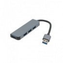 EUROCONNEX Hub Usb A/M a 4x Usb 3.0/2.0  BC1.2 0901