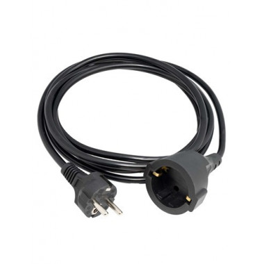 EUROCONNEX Cable Extensor Corriente Schuko Negro 3Mtrs 4410-3
