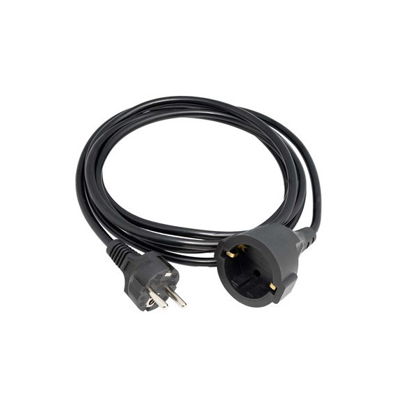 EUROCONNEX Cable Extensor Corriente Schuko Negro 3Mtrs 4410-3
