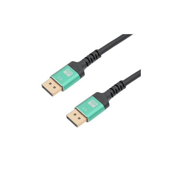 EUROCONNEX Cable Displayport M/M V1.4 8K 60Hz 18Gbps Cobre 30AWG 1.5Mtrs Negro DP100-1.5