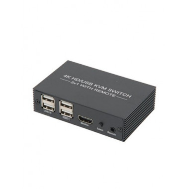 EUROCONNEX Hdmi/Usb KVM Switch UHD 4K X 2K 2X1 Con Mando