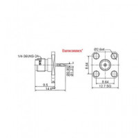 EUROCONNEX SMA Hembra Chasis Tipo Tornillo Dorado 1680