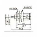 EUROCONNEX SMA Hembra Chasis Plata 3662