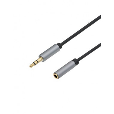 EUROCONNEX Cable Extensor Jack M/H 3.5mm 3Mtrs Negro AU101-3