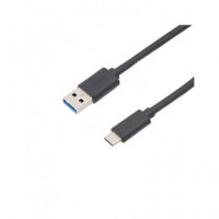 EUROCONNEX Cable Datos Usb/m 3.0 a Tipo C/m 3.1 Gen 2 10GBPS 3A 2MTRS Negro USB317-2