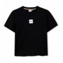 Camiseta de corte holgado con etiqueta con logo KIDS