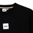 Camiseta de corte holgado con etiqueta con logo KIDS