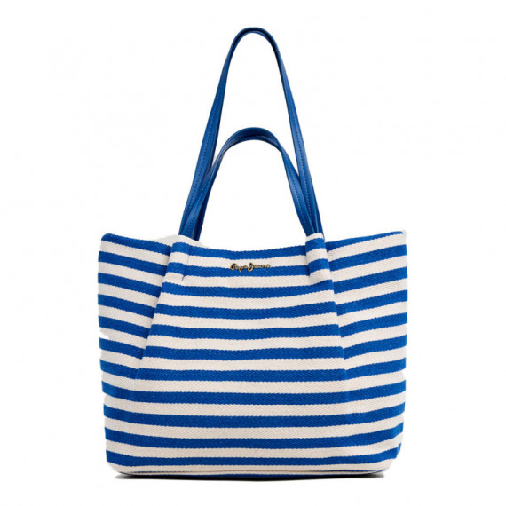 Bolso tote de rayas