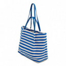 Bolso tote de rayas