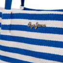Bolso tote de rayas