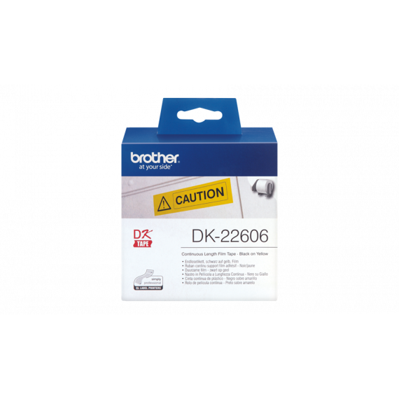 Cinta Pelicula Continua BROTHER Amarilla 62MM 15,24M (DK22606)