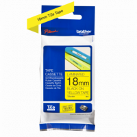 Cinta BROTHER P-touch Laminada Negro sobre Amarillo 18MM 8M (TZ641)