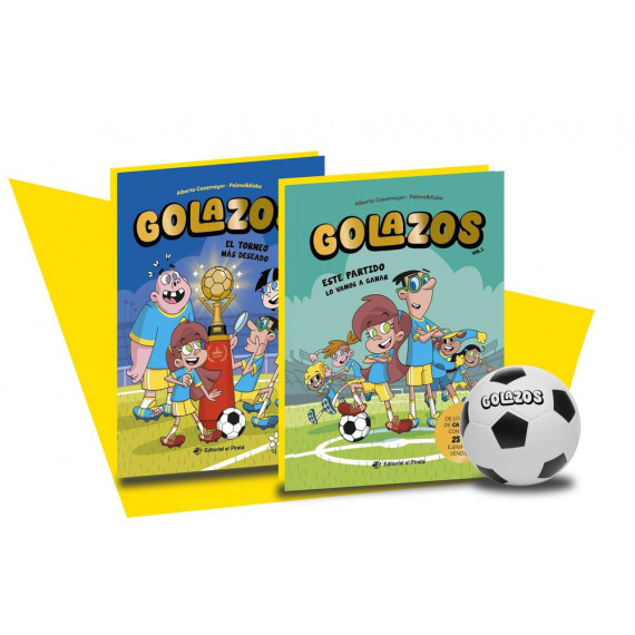 ESTUCHE GOLAZOS: 2 LIBROS + PELOTA