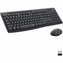 Kit Teclado y Ratón Inalámbrico Logitech SilentTouch MK295 Gris