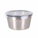 Fiambrera de Acero Inoxidable Santa Clara 1L Apta para Microondas y Horno