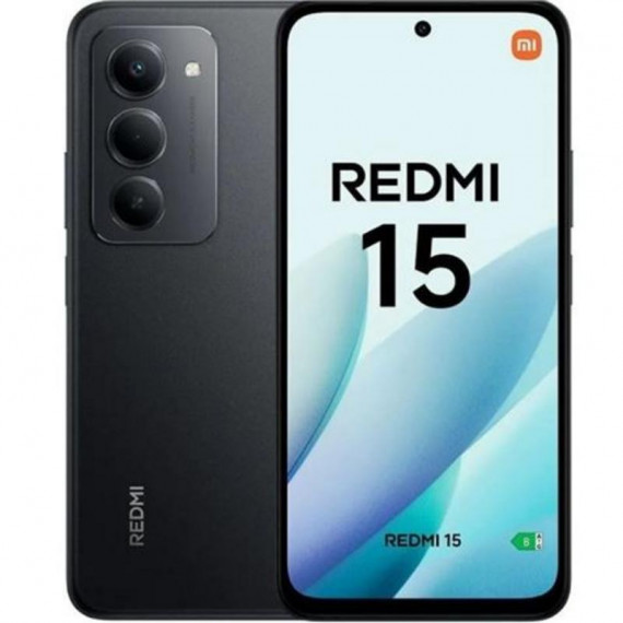 Smartphone Xiaomi Redmi 15 Negro con Pantalla de 6.9", 8GB RAM, 256GB, Cámara 50MP y Batería 7000mAh