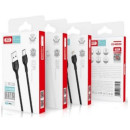 Cable USB a Tipo C XO NB200 de Carga Rápida 2.1A y Transmisión de Datos, 2 Metros, Blanco