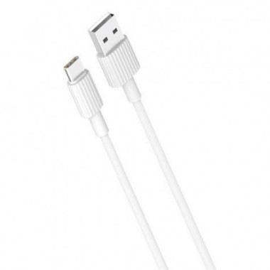 Cable de Silicona XO NB156 USB a Tipo C 2.4A 1 Metro Blanco