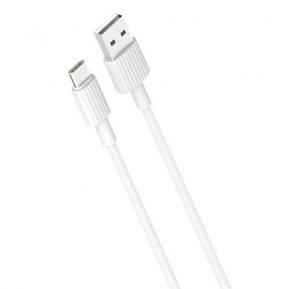 Cable de Silicona XO NB156 USB a Tipo C 2.4A 1 Metro Blanco