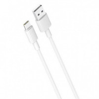 Cable de Silicona XO NB156 USB a Tipo C 2.4A 1 Metro Blanco