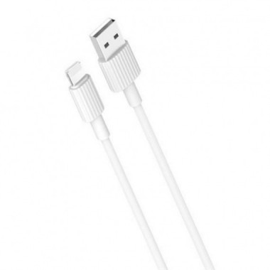 Cable XO NB156 de Silicona USB a Lightning | Carga R&aacute;pida 2.4A | 1 Metro | Blanco
