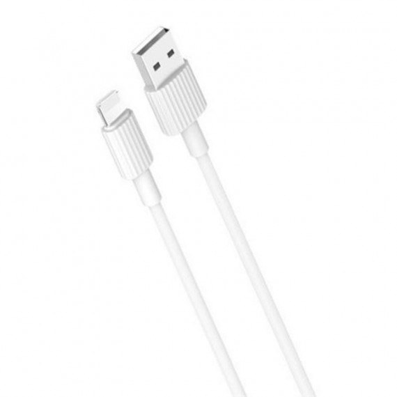 Cable XO NB156 de Silicona USB a Lightning | Carga Rápida 2.4A | 1 Metro | Blanco