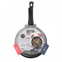 Juego de 3 Sartenes Quttin Basik de Aluminio Antiadherente para Inducción