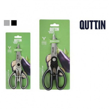 Tijera de Cocina Quttin Esmeralda 21cm con Mango Ergon&oacute;mico