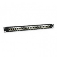 Panel de Conexiones Blindado EQUIP 24xRJ45 Cat.6A Negro (326625)