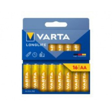 Pilas VARTA Longlife AA Pack 16 Unidades (04106101716)