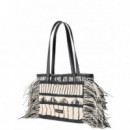 KARL LAGERFELD - k/signature 2.0 sm tote fringe - 998 - B2W30112/998