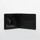 Cartera JORDAN Negra Logo Metalico Dorado