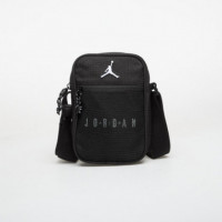 Bandolera JORDAN Negra Logo Metalico Blanco