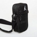 Bandolera JORDAN Negra Logo Metalico Blanco
