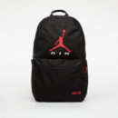 Mochila JORDAN Negra Logo Grande Rojo