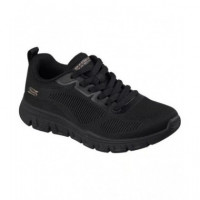 Tenis SKECHERS Mujer Negro Total
